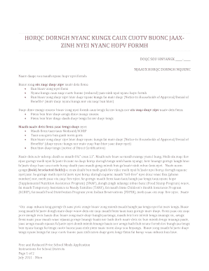 Free and Reduced Price School Meals Application