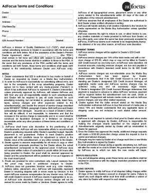 AdFocus Advertising Service Agreement