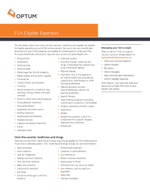 FSA Eligible Expenses Guide