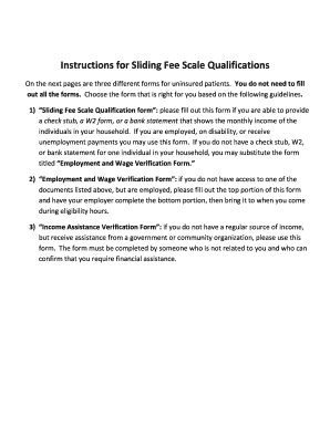 Sliding Fee Scale Qualification Form