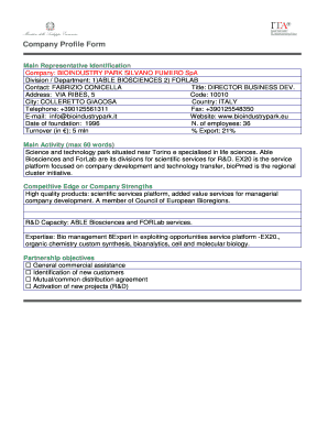 Company Profile Form