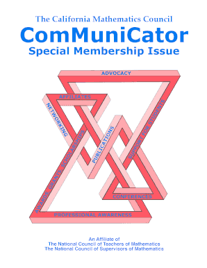 California Mathematics Council Membership Form