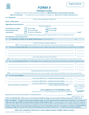 Progress Claim No FORM 3 - babedbbcombau