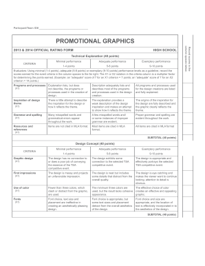2013 & 2014 Official Rating Form High School
