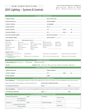 New Construction Lighting Application