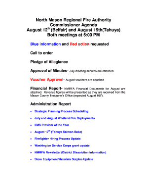Voucher Approval August vouchers are attached Financial Report NMRFA Financial Documents for August are attached