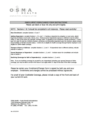 OSMA Health Enrollment Form