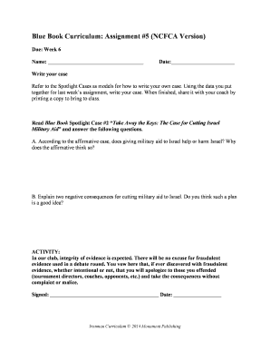 Blue Book Curriculum Assignment 5