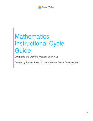 Safety sentence for class 1 - Mathematics Instructional Cycle Guide Comparing and Ordering Fractions 4NFA2 - ctcorestandards