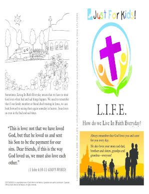 Lutherans For Life Children's Activity Sheet