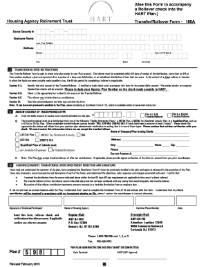 HART Plan Transfer/Rollover Form