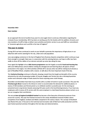 East of England Agricultural Society Membership Application