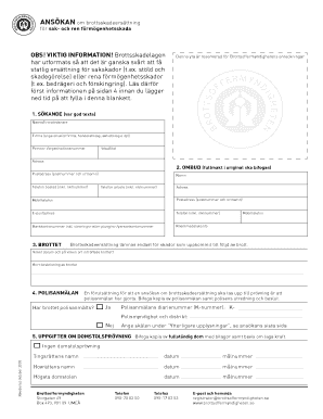 Application for Crime Victim Compensation