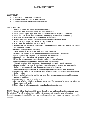 Laboratory Safety Agreement