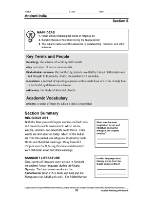 Ancient India Study Guide