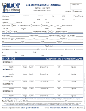 General Prescription Referral Form