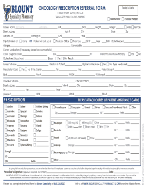 Oncology Prescription Referral Form