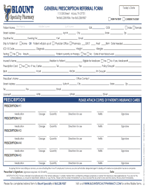 General Prescription Referral Form