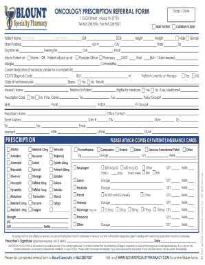 Oncology Prescription Referral Form
