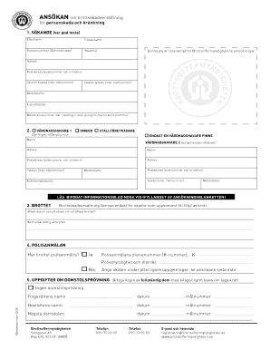 Swedish Crime Victim Compensation Application