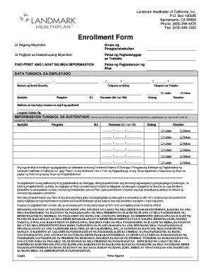 Landmark Healthplan California Enrollment Form