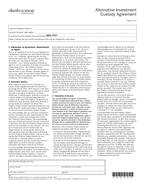 Alternative Investment Custody Agreement