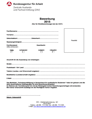 Bewerbung