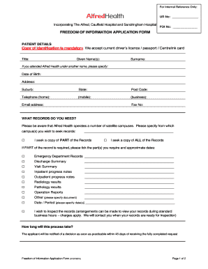 Freedom of Information Application Form