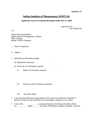 RTI Application Form