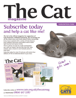 The Cat Magazine Subscription Form