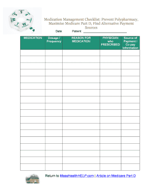Medication Management Checklist