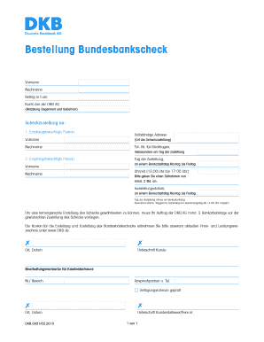 Bestellung Bundesbankscheck