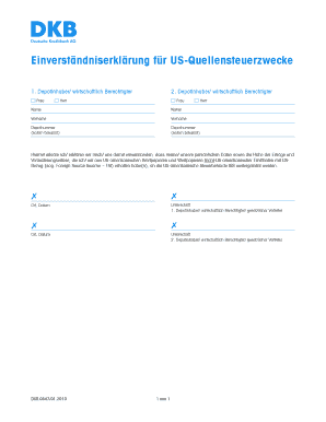 Einverständniserklärung für US-Quellensteuerzwecke