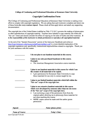 Copyright Confirmation Form