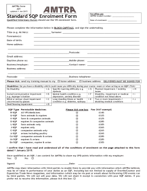 AMTRA SQP Enrolment Form