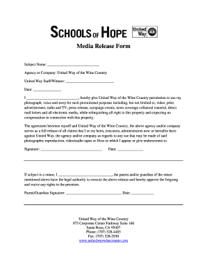 Media Release Form