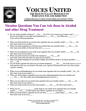 Nicotine Use Assessment Form