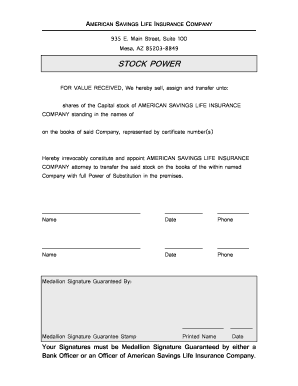 stock power american savings