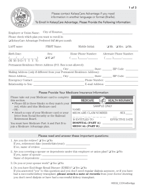 KelseyCare Advantage Enrollment Form