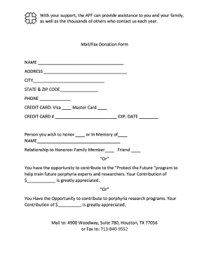 APF Donation Form