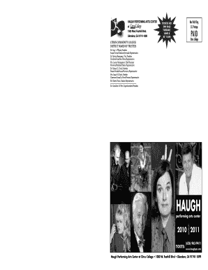 Haugh Performing Arts Center Ticket Order Form