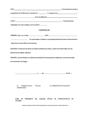 Farmacia Communication Form