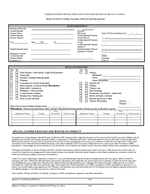 Special Olympics Unified Sports Partner Application