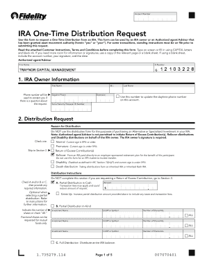 IRA One-Time Distribution Request Form