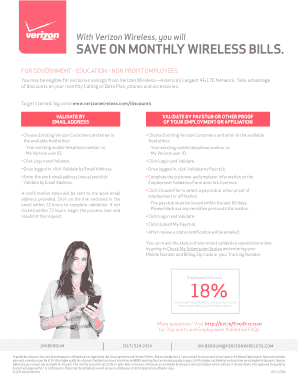 Verizon Wireless Employee Discount Form