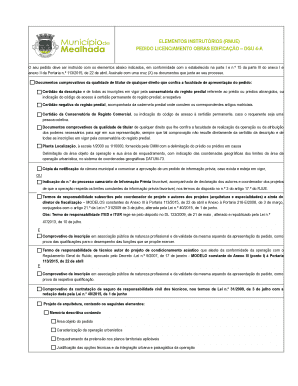 Pedido Licenciamento Obras Edificação