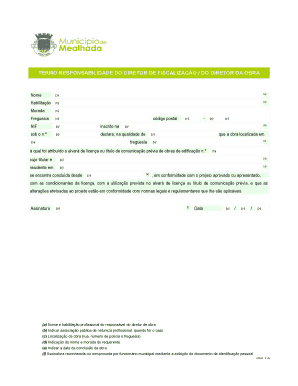 TERMO RESPONSABILIDADE DO DIRETOR DE FISCALIZAÇÃO / DO DIRETOR DA OBRA