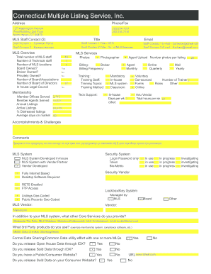 Connecticut Multiple Listing Service Survey