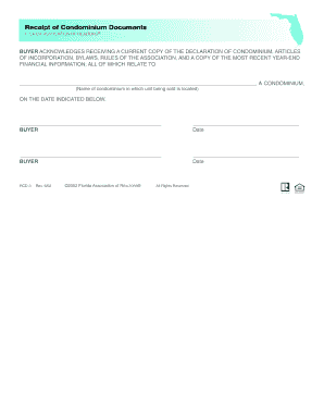 Condominium Documents Receipt