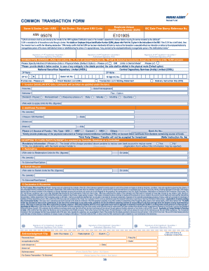 Mirae Asset Mutual Fund Transaction Form